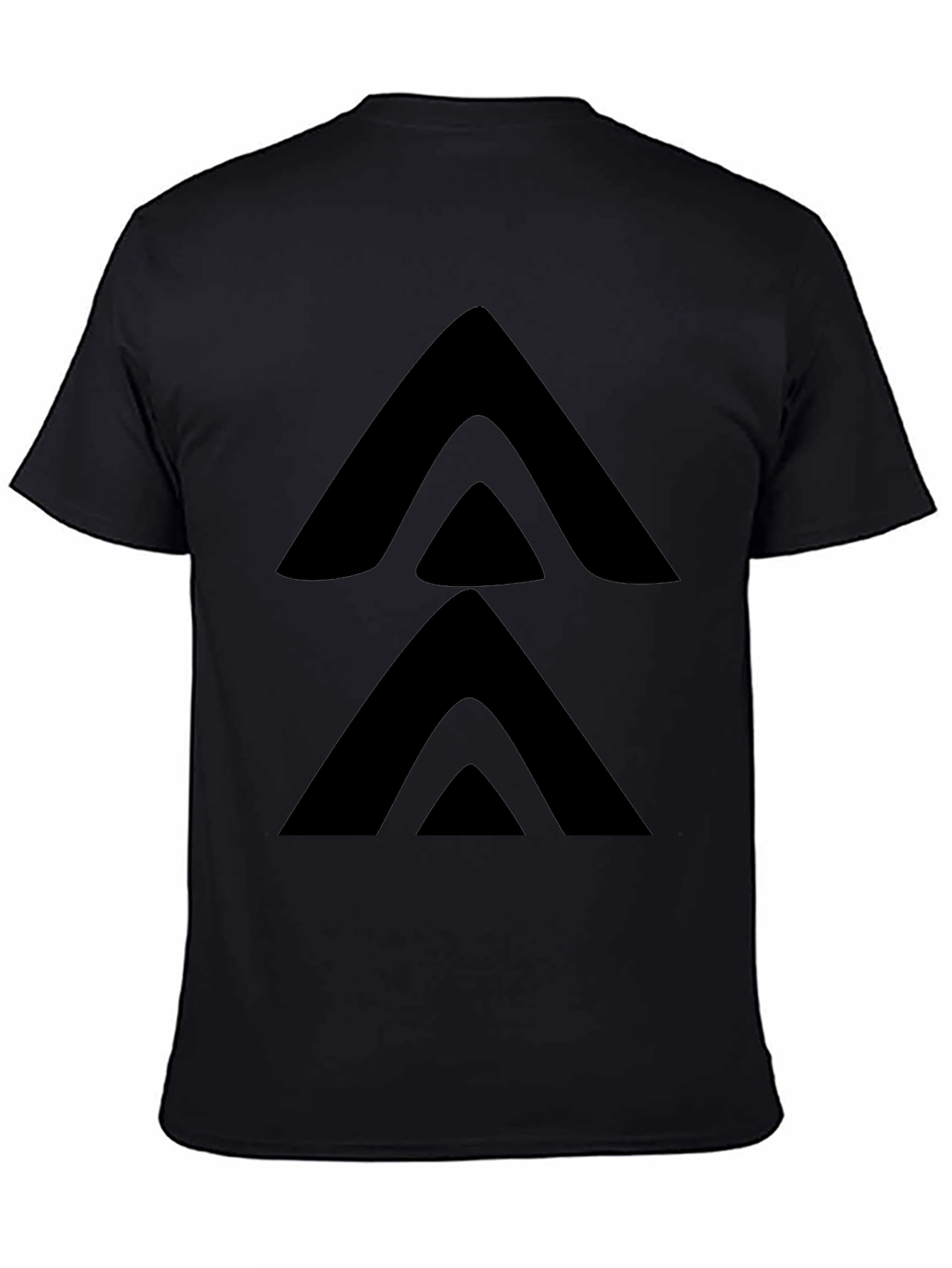 Minimalist Arrow Stack Black T-Shirt