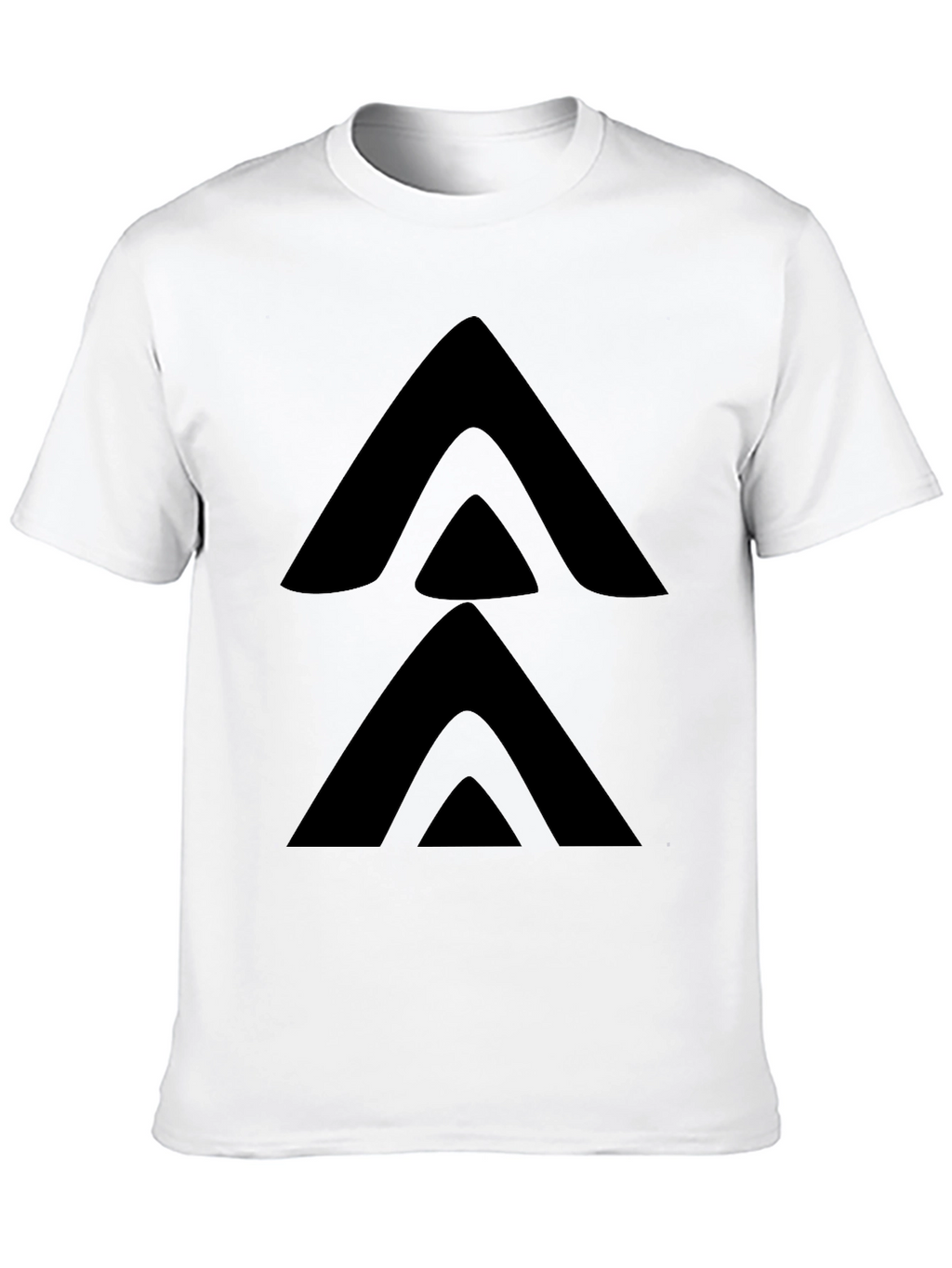 Minimalist Arrow Stack Black T-Shirt
