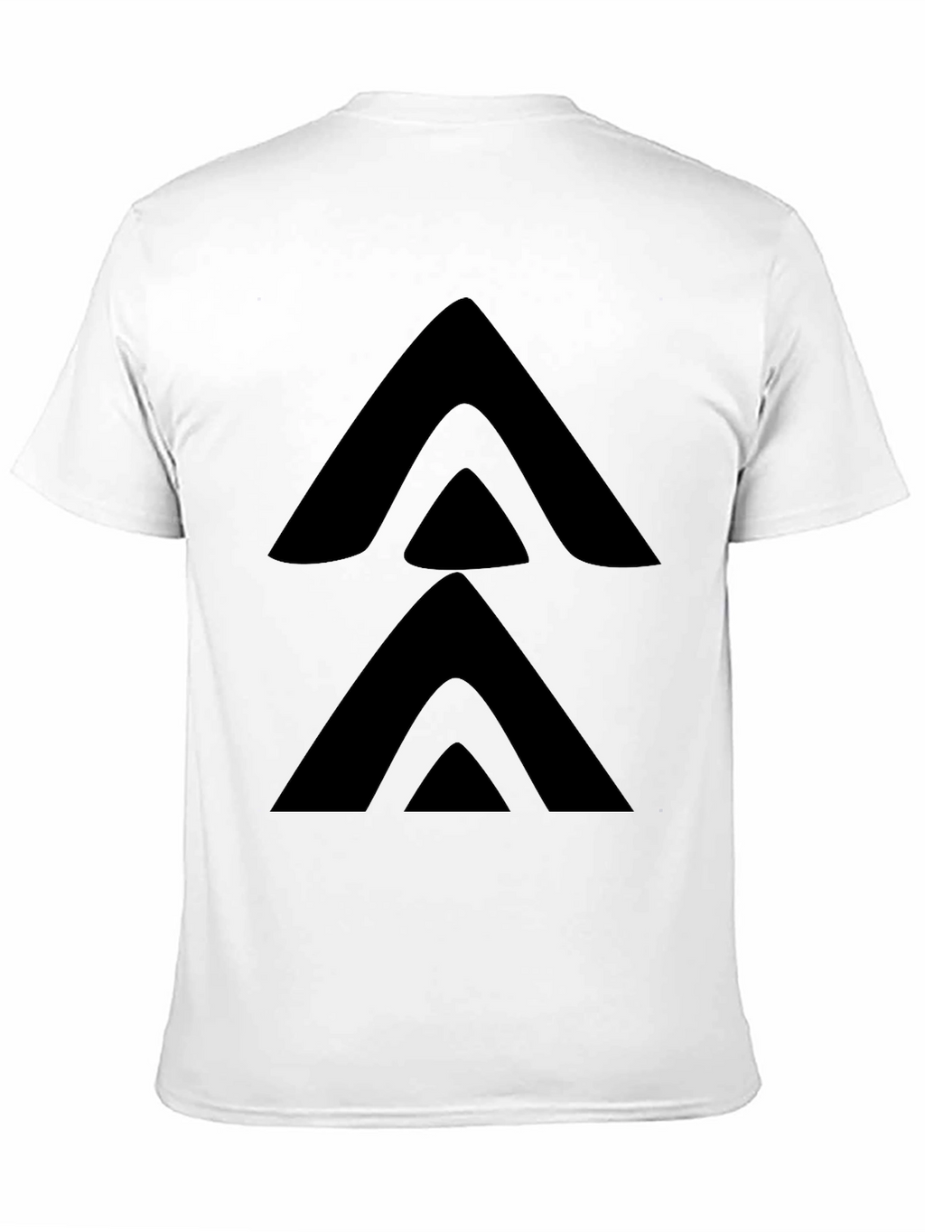 Minimalist Arrow Stack Black T-Shirt