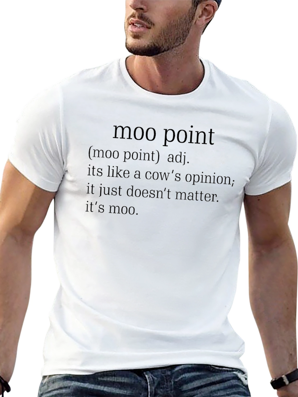 Moo Point Definition Graphic T-Shirt