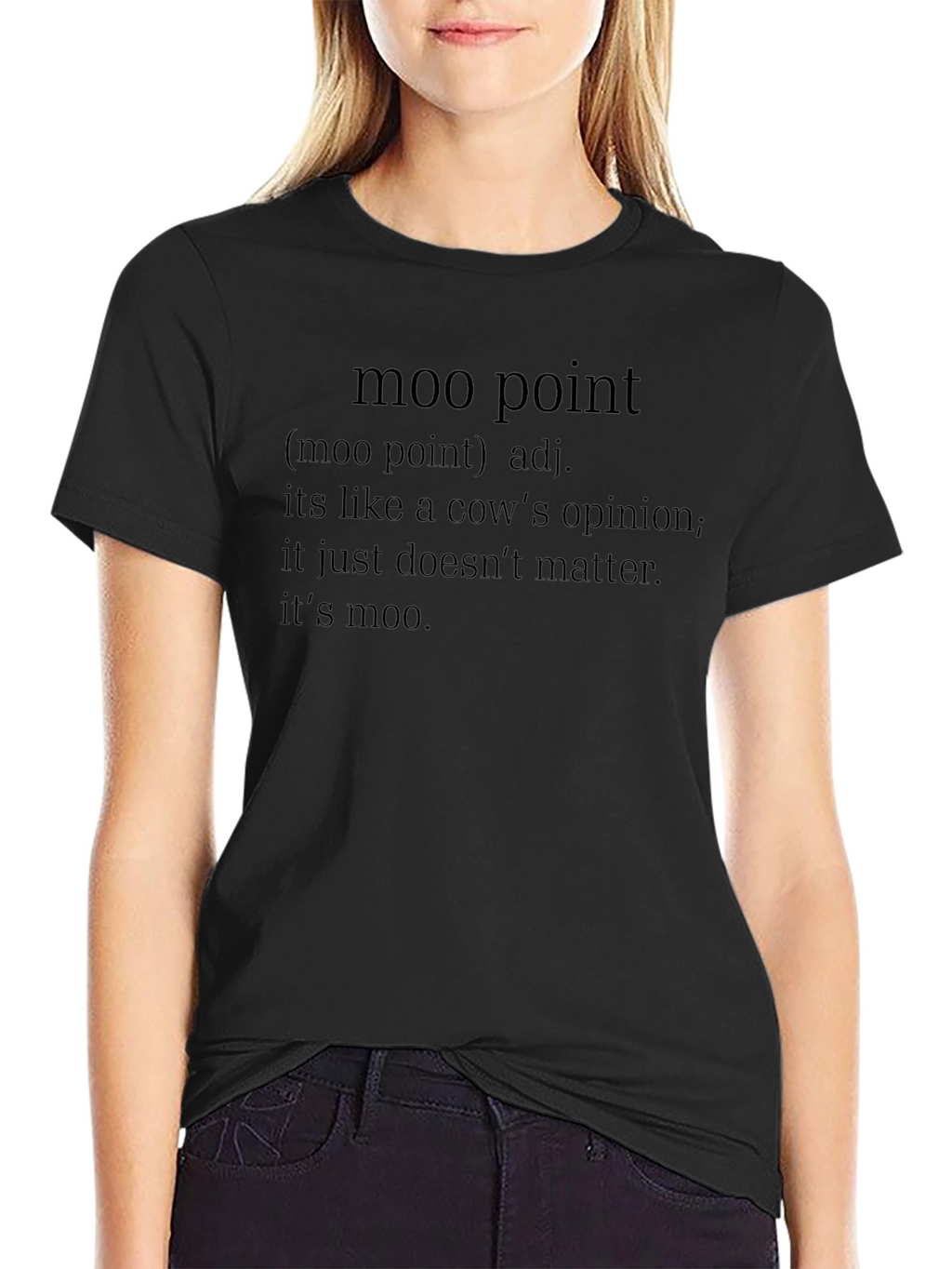 Moo Point Definition Graphic T-Shirt