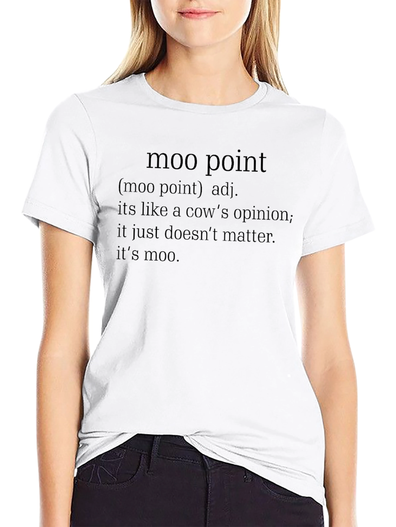 Moo Point Definition Graphic T-Shirt