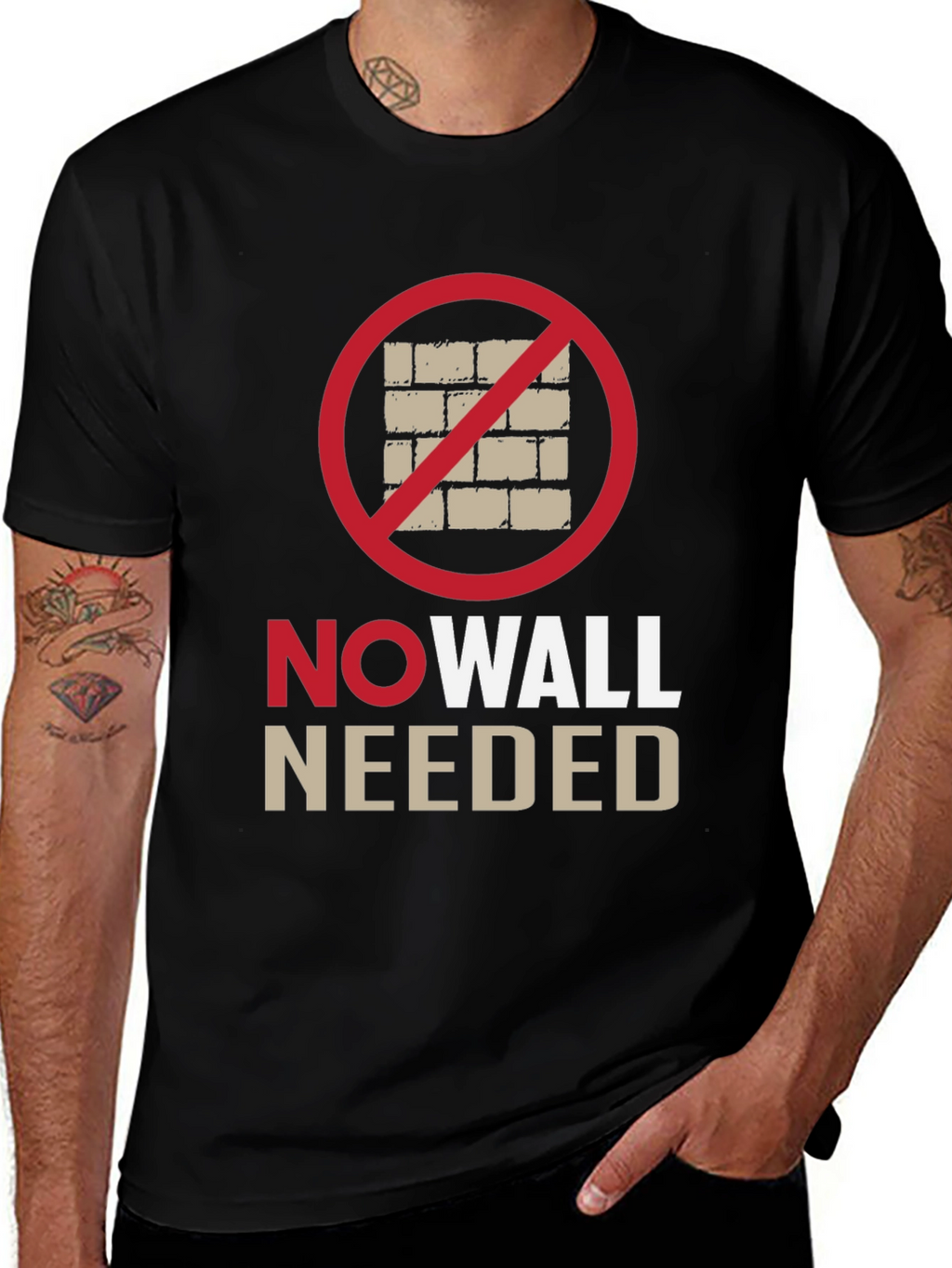 No Wall Needed T-Shirt - Protest Apparel