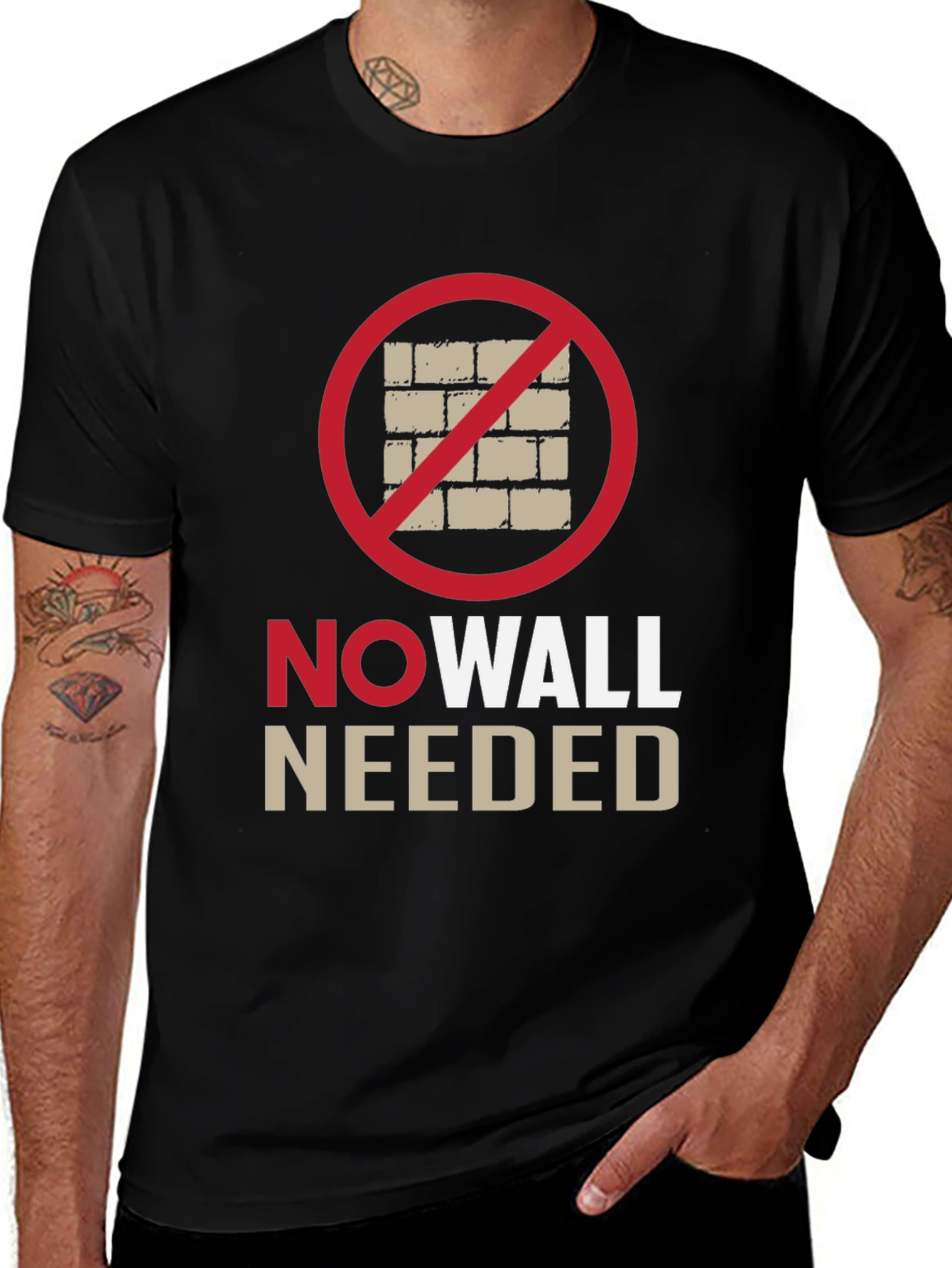 No Wall Needed T-Shirt - Protest Apparel
