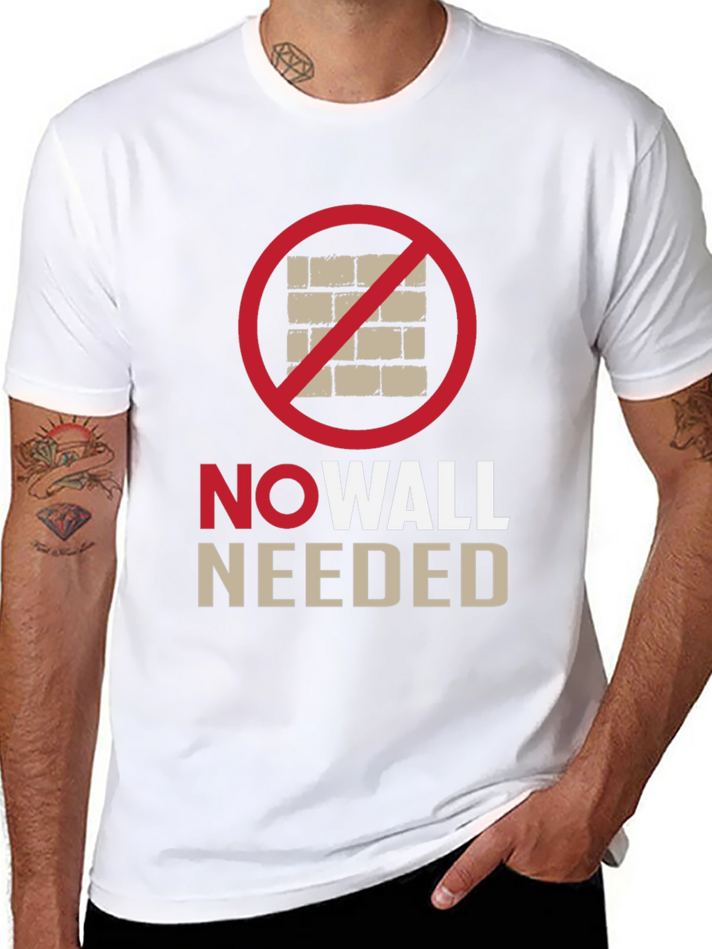 No Wall Needed T-Shirt - Protest Apparel