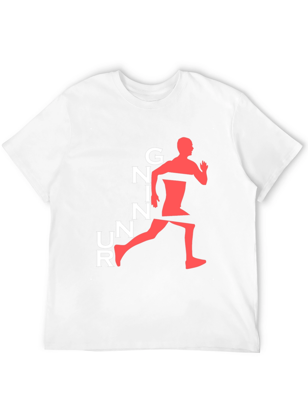 Running Man Graphic Tee - Black Cotton T-Shirt