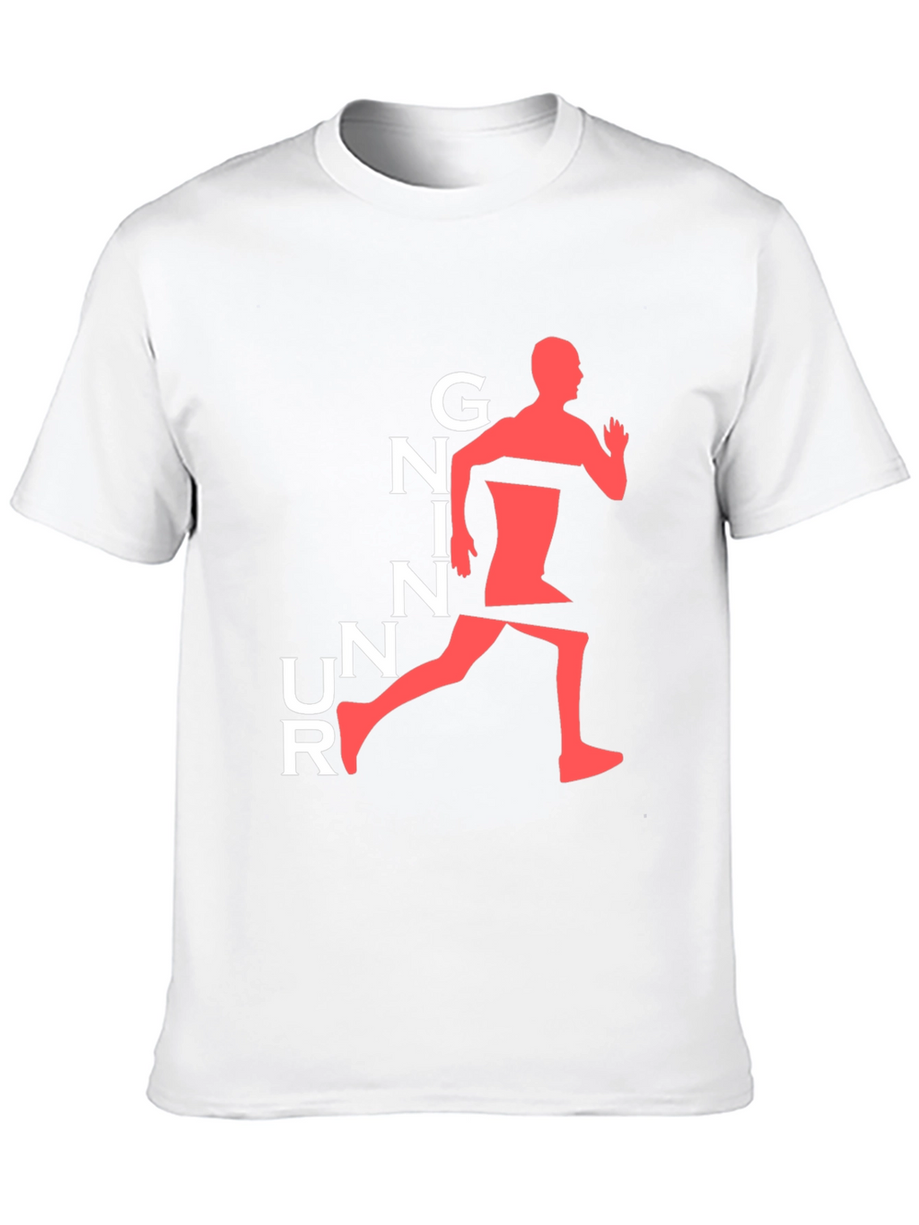 Running Man Graphic Tee - Black Cotton T-Shirt