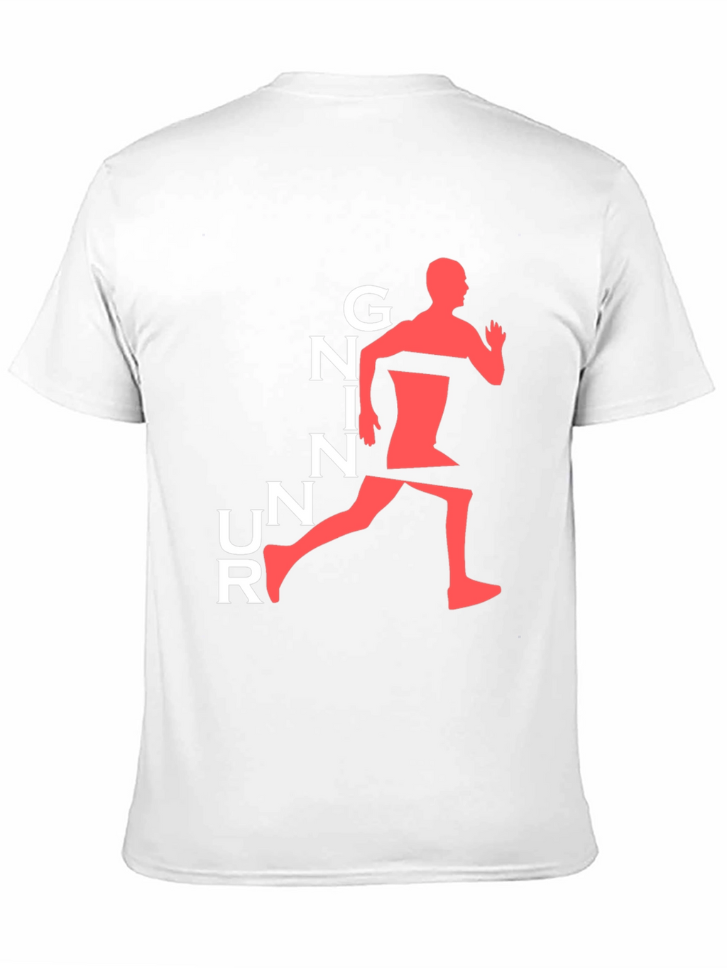 Running Man Graphic Tee - Black Cotton T-Shirt