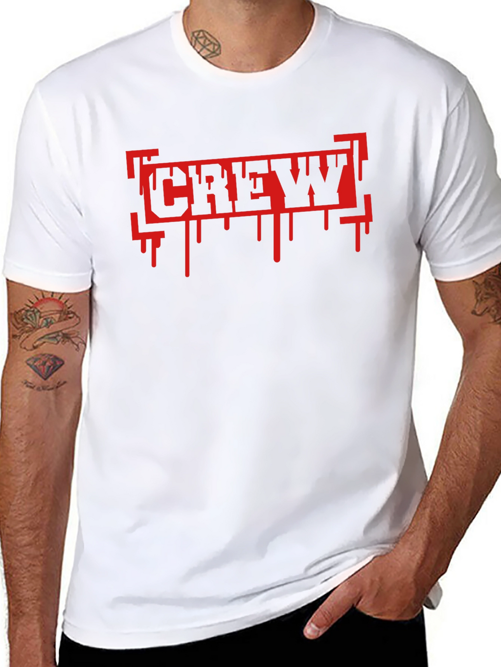 Crew Graphic Print T-Shirt - Black