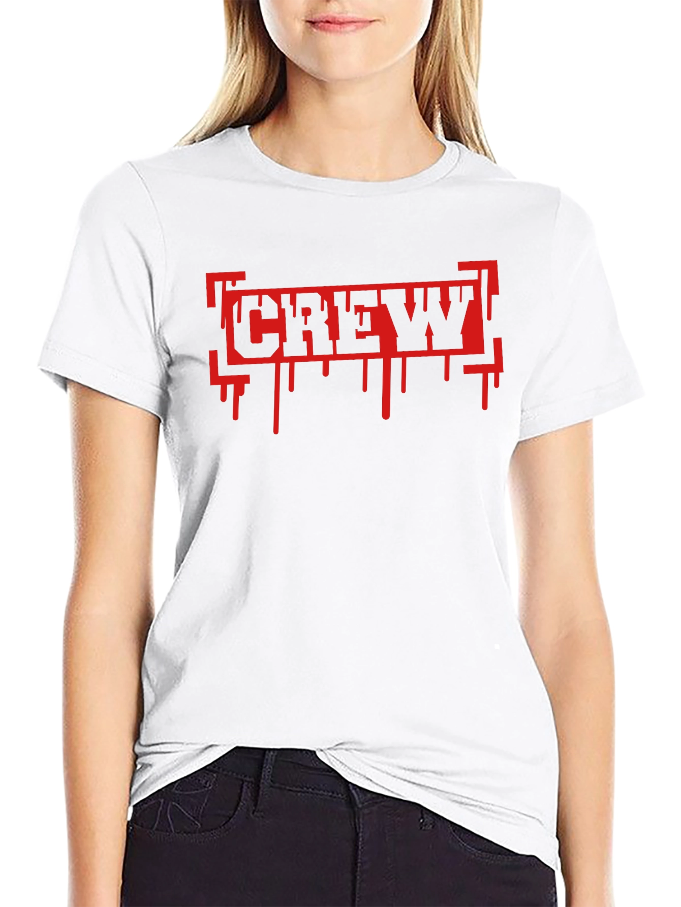 Crew Graphic Print T-Shirt - Black