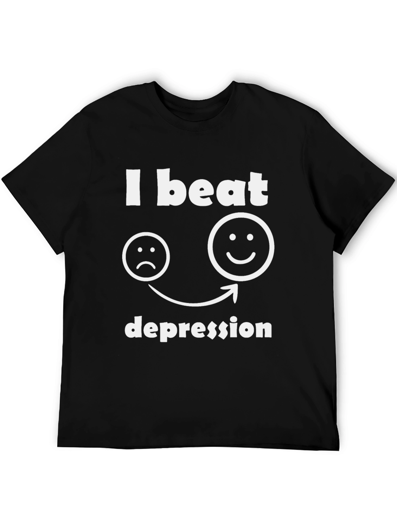 I Beat Depression T-Shirt Graphic Tee
