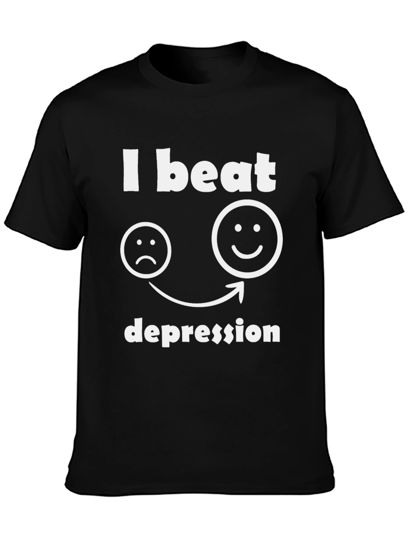 I Beat Depression T-Shirt Graphic Tee