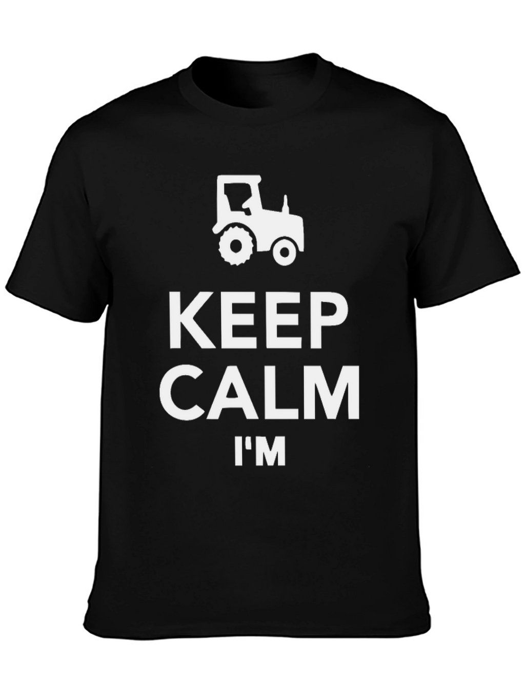 Keep Calm Im A Farmer Black T-Shirt