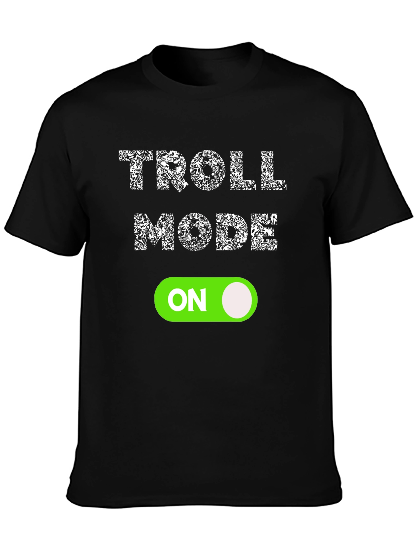 Troll Mode ON Black Graphic Tee