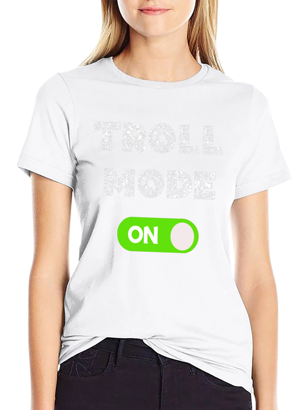 Troll Mode ON Black Graphic Tee
