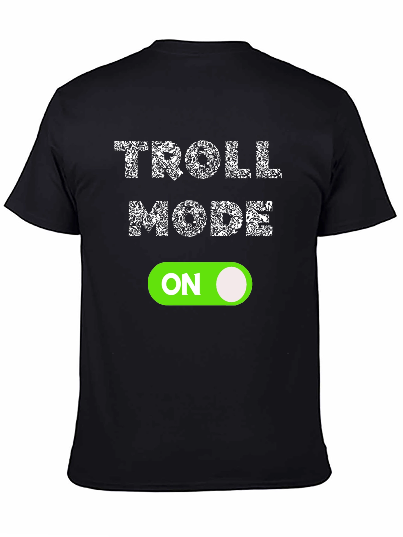 Troll Mode ON Black Graphic Tee