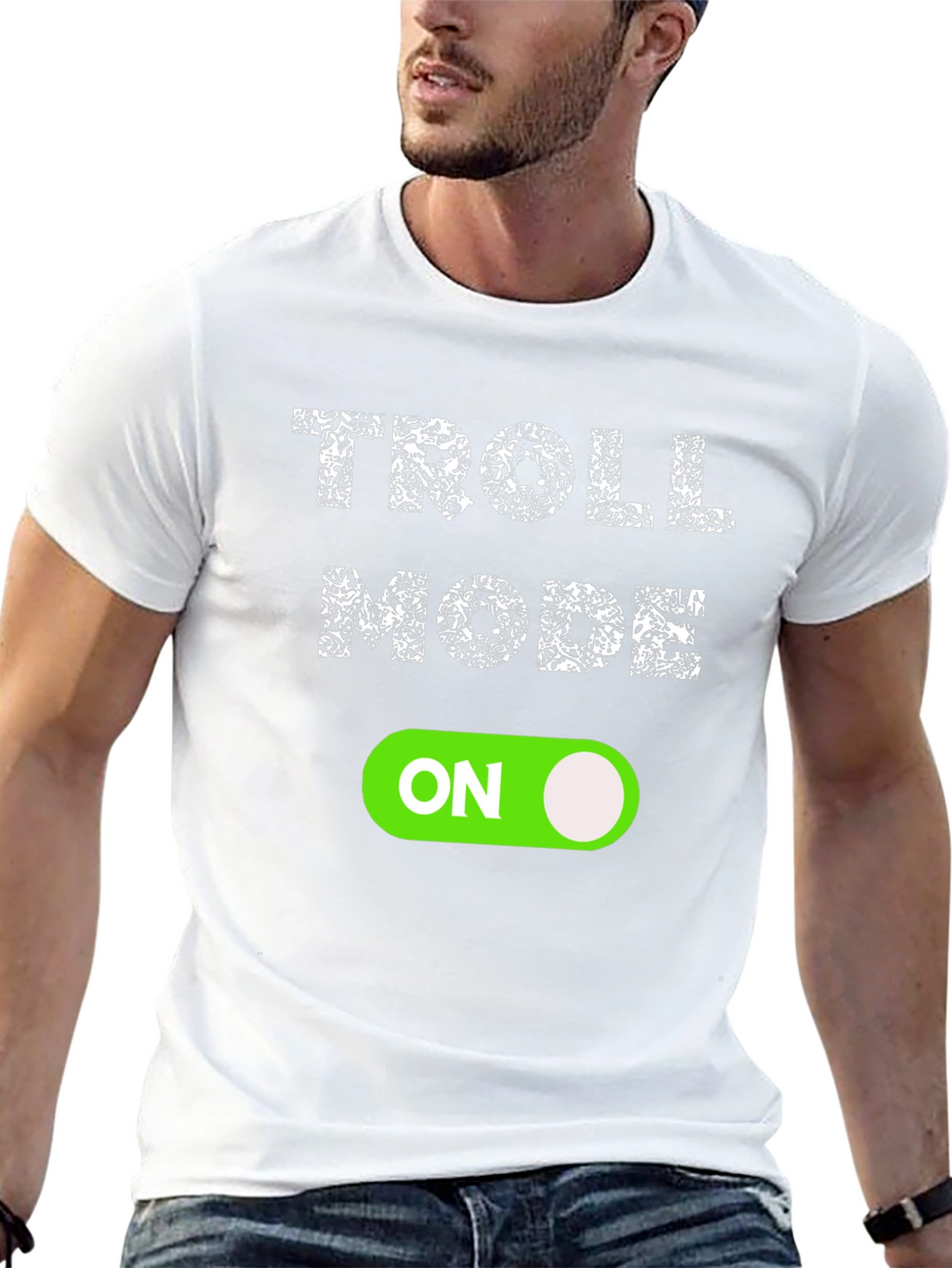 Troll Mode ON Black Graphic Tee