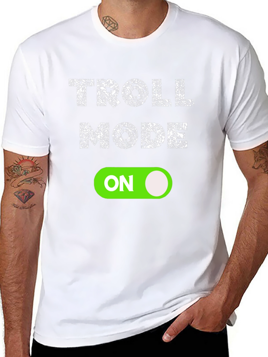 Troll Mode ON Black Graphic Tee