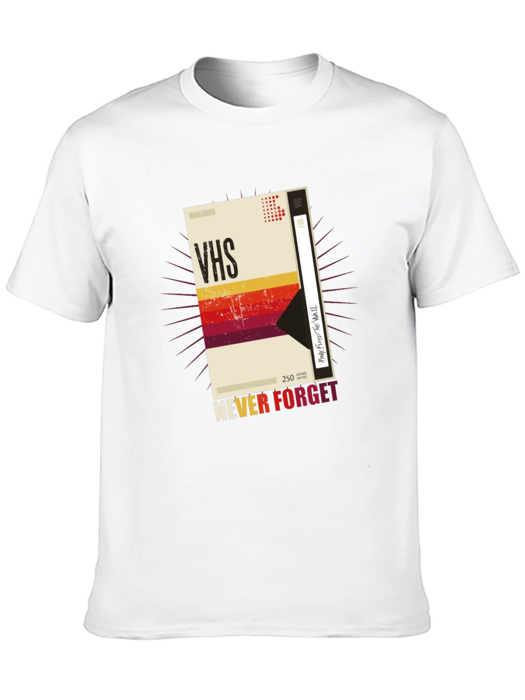 Retro VHS Tape Graphic T-Shirt - Never Forget
