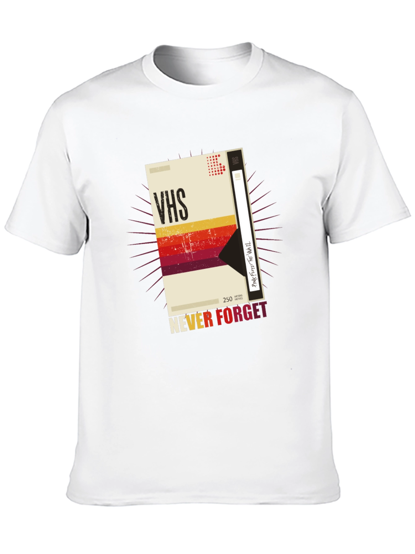 Retro VHS Tape Graphic T-Shirt - Never Forget
