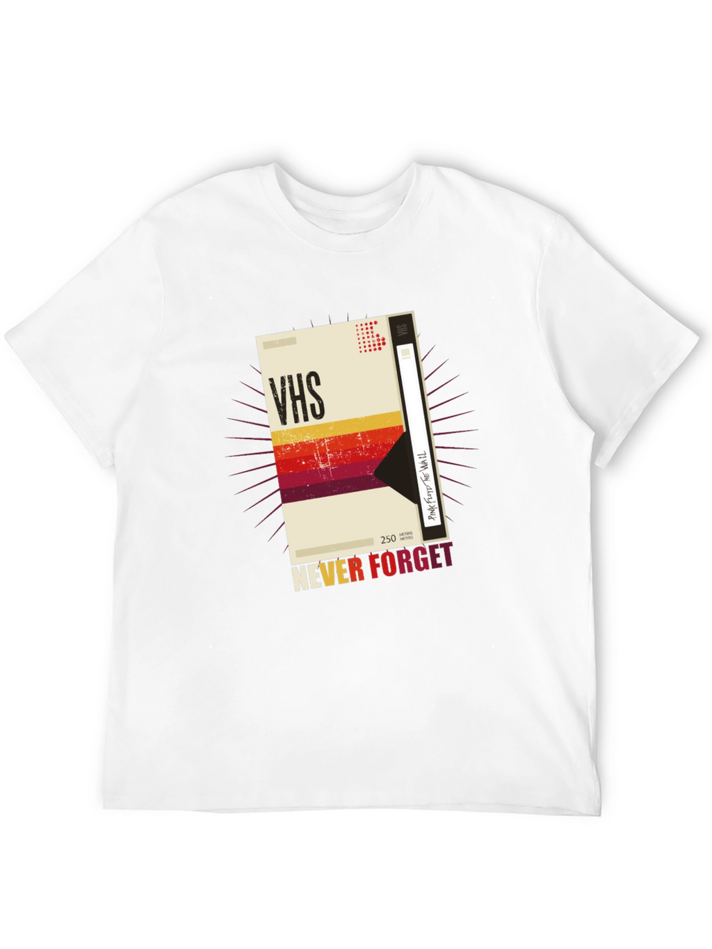 Retro VHS Tape Graphic T-Shirt - Never Forget