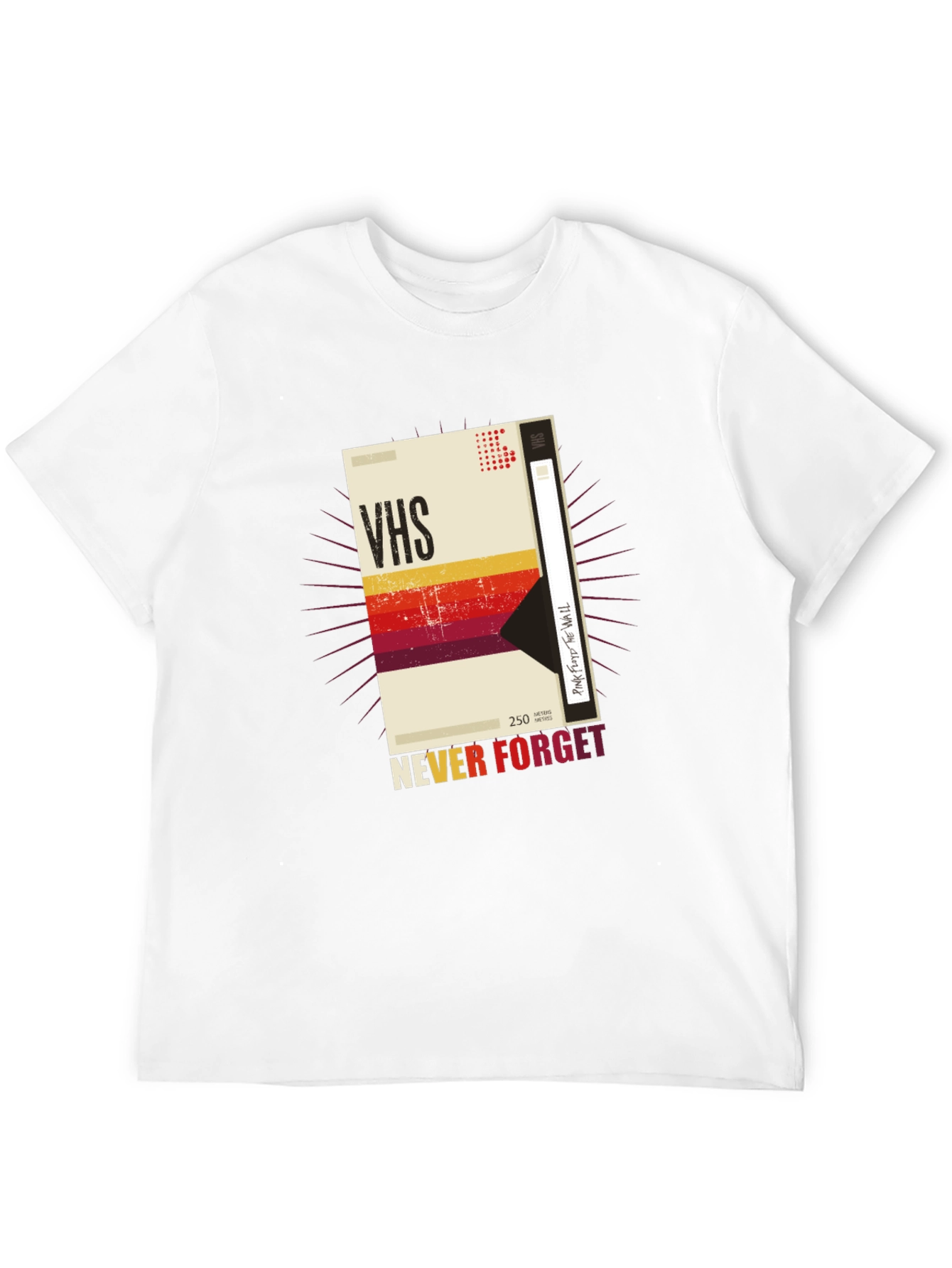 Retro VHS Tape Graphic T-Shirt - Never Forget