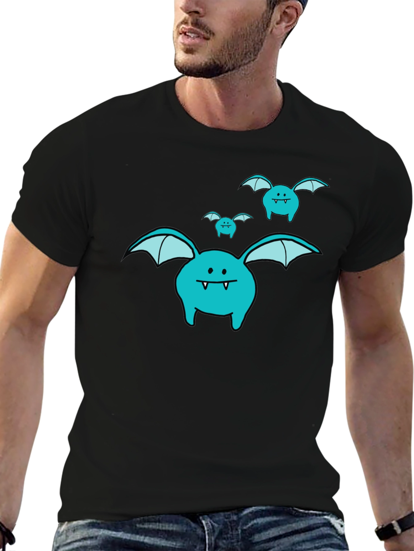 Cute Cartoon Bat Graphic Tee