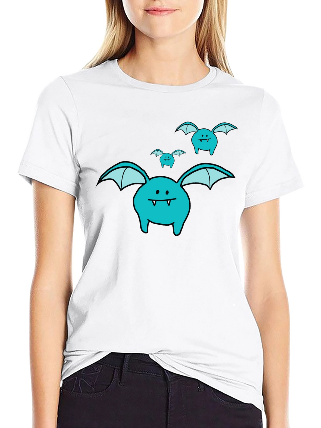 Cute Cartoon Bat Graphic Tee