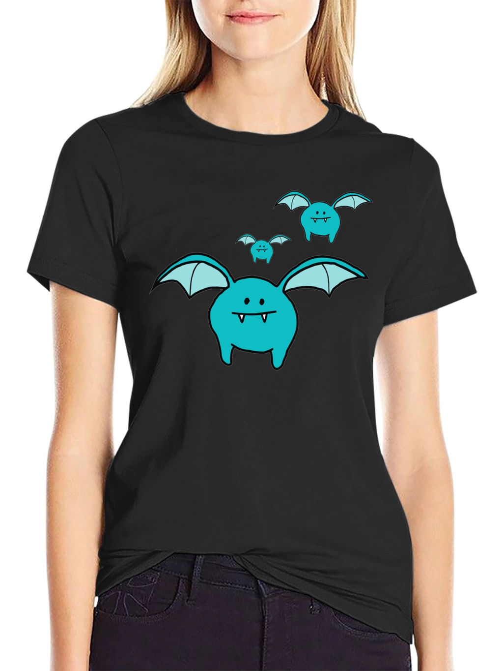 Cute Cartoon Bat Graphic Tee