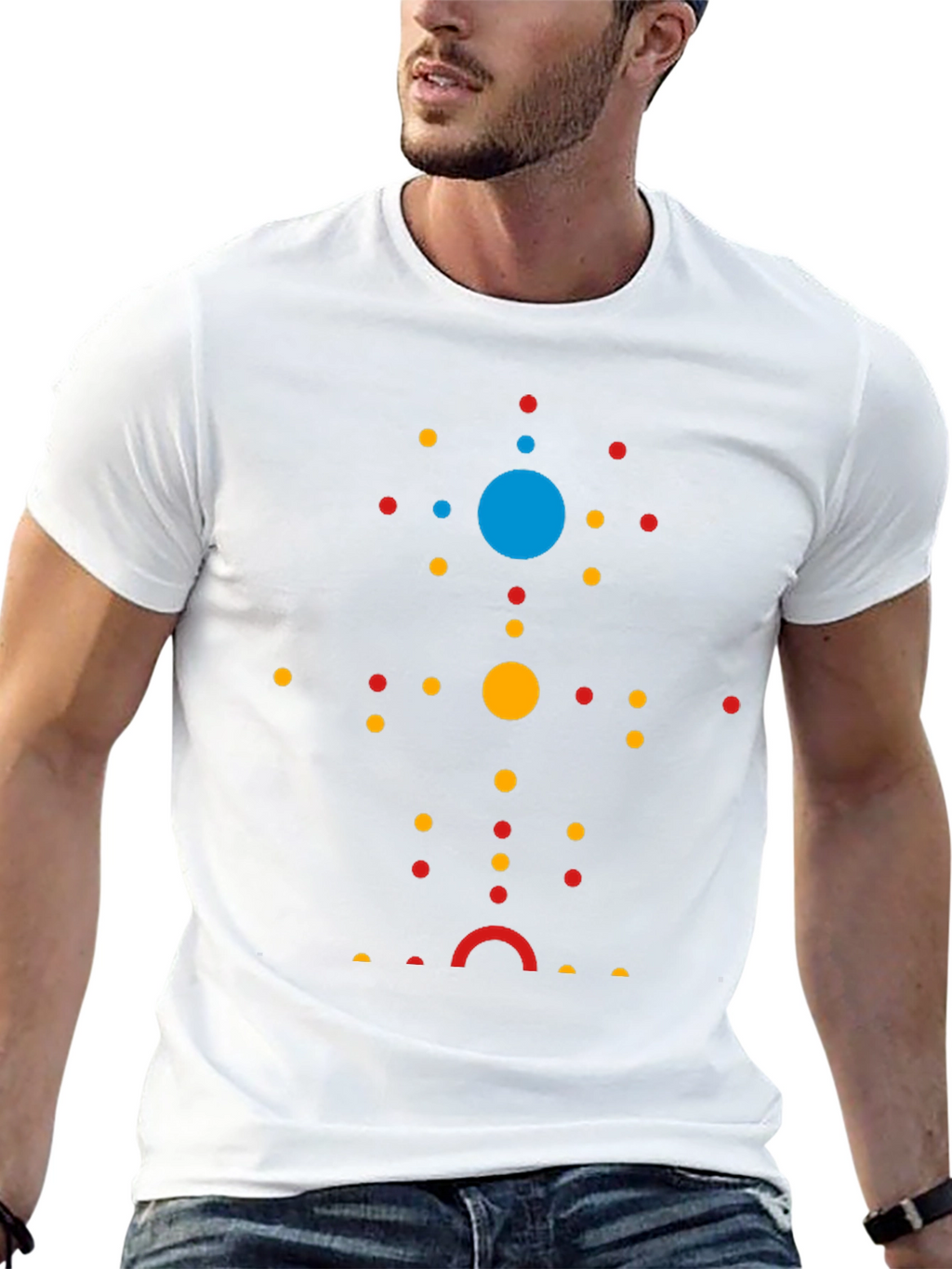 Abstract Dot Pattern Tee