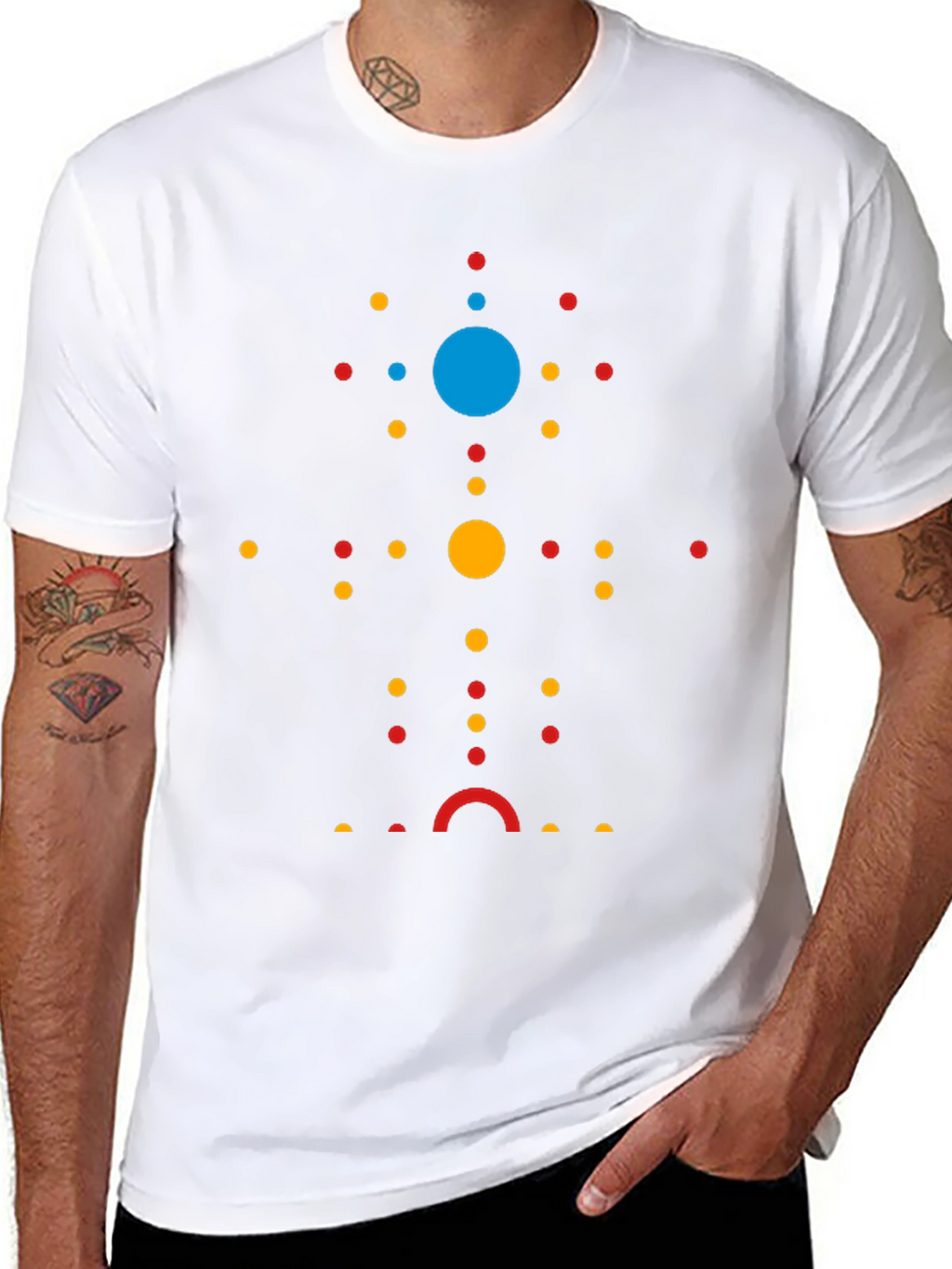 Abstract Dot Pattern Tee