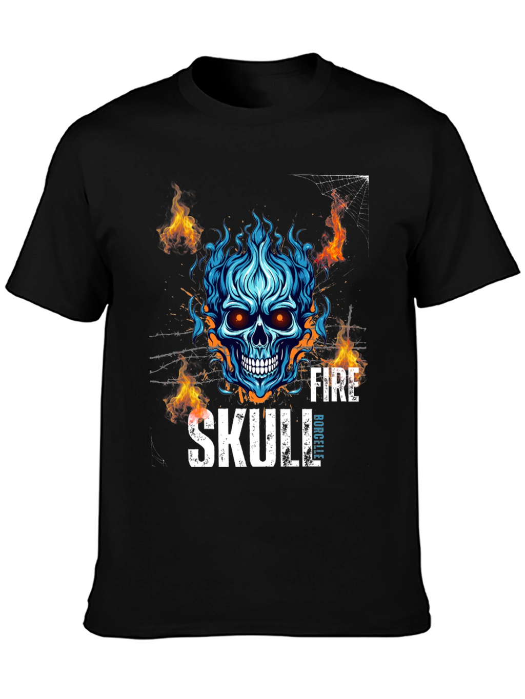 Fire Skull Graphic T-Shirt - Bold Design