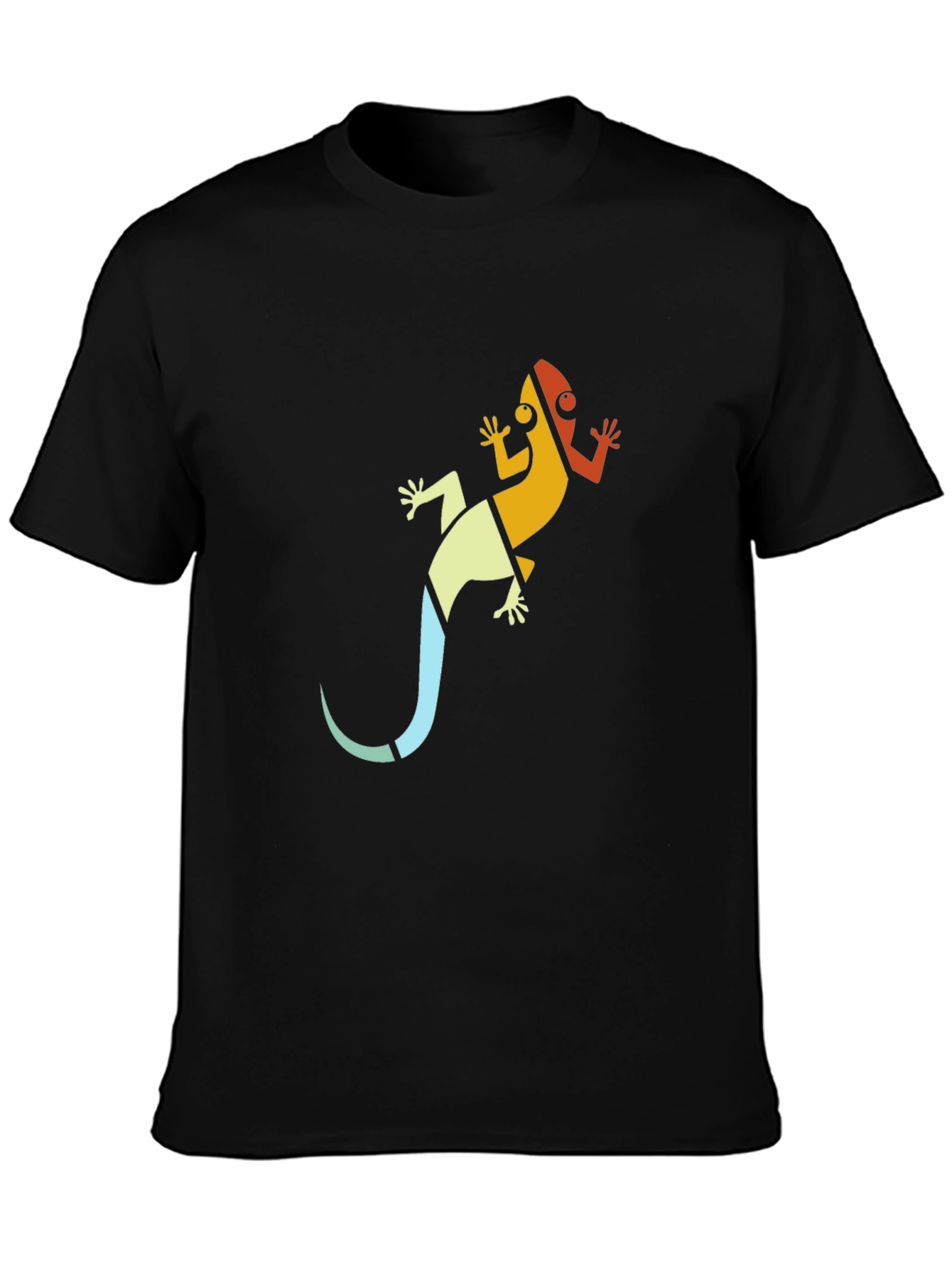 Cool Lizard Graphic Tee - Black T-Shirt for Men