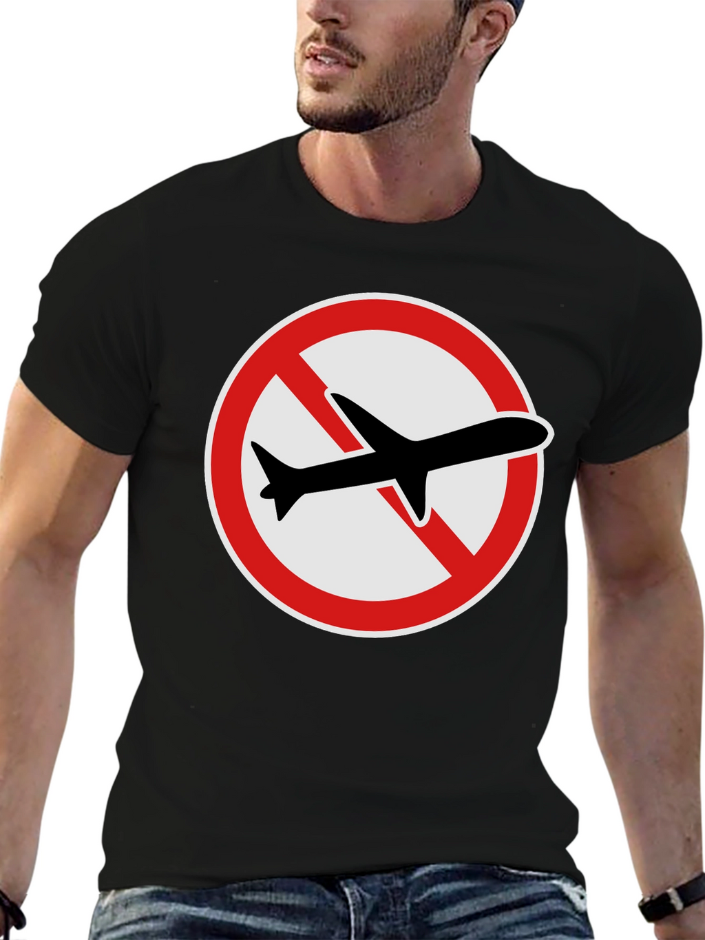 No Fly Zone T-Shirt: Black Graphic Tee