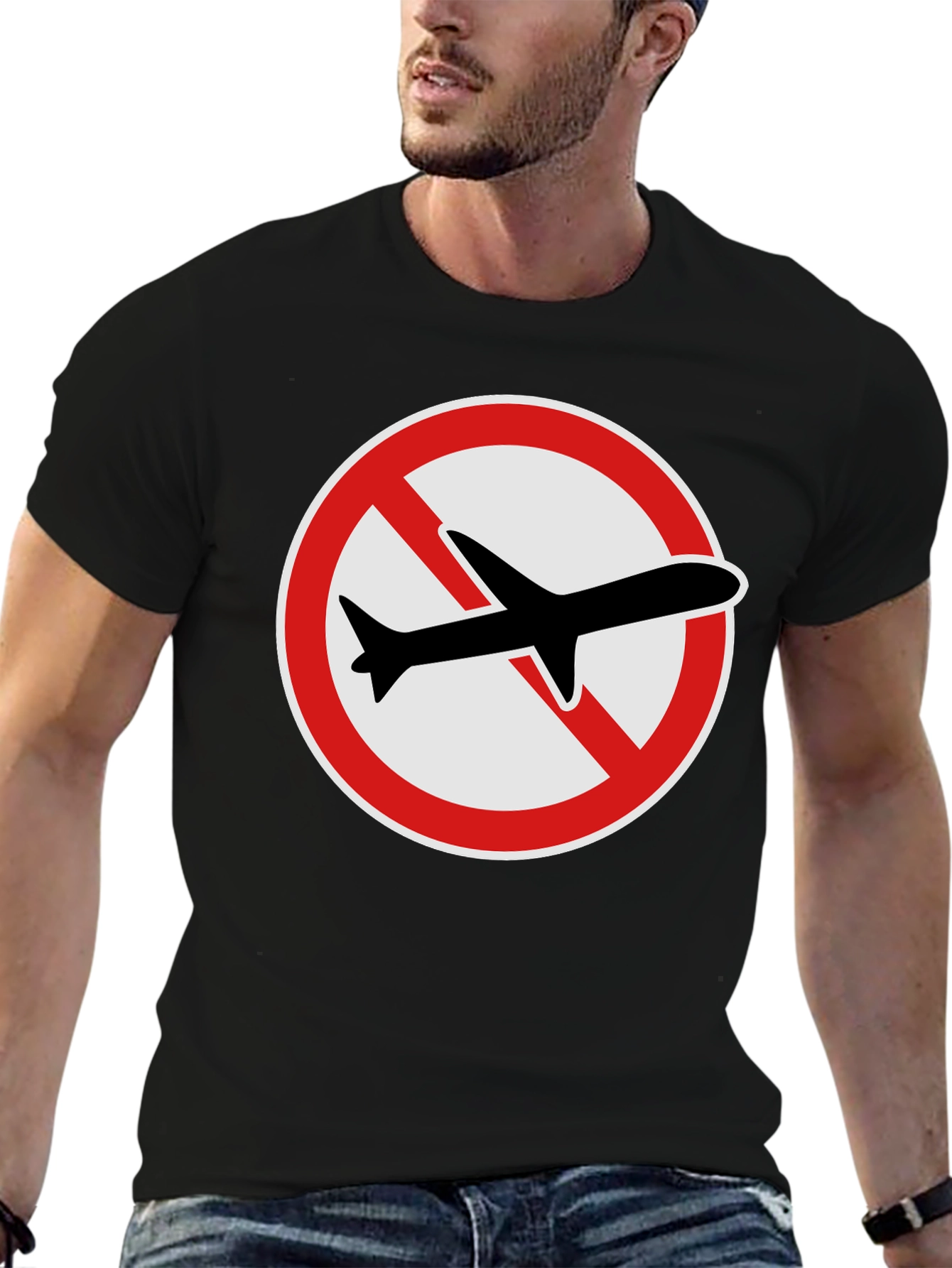No Fly Zone T-Shirt: Black Graphic Tee