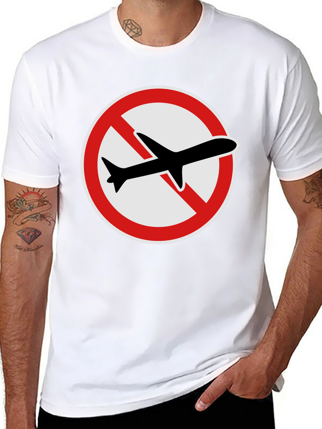 No Fly Zone T-Shirt: Black Graphic Tee