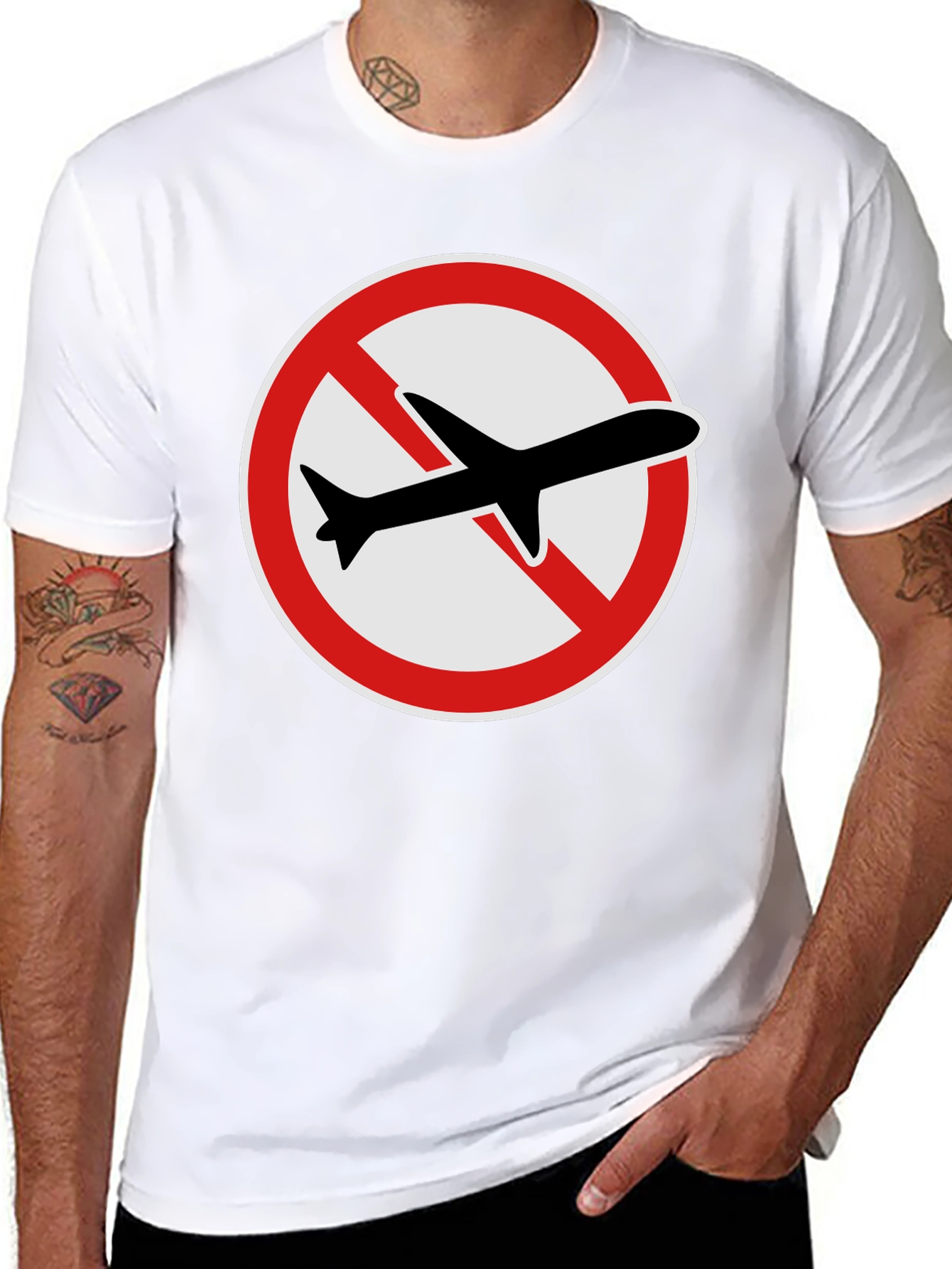 No Fly Zone T-Shirt: Black Graphic Tee