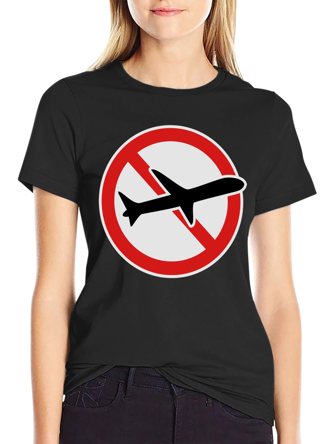 No Fly Zone T-Shirt: Black Graphic Tee