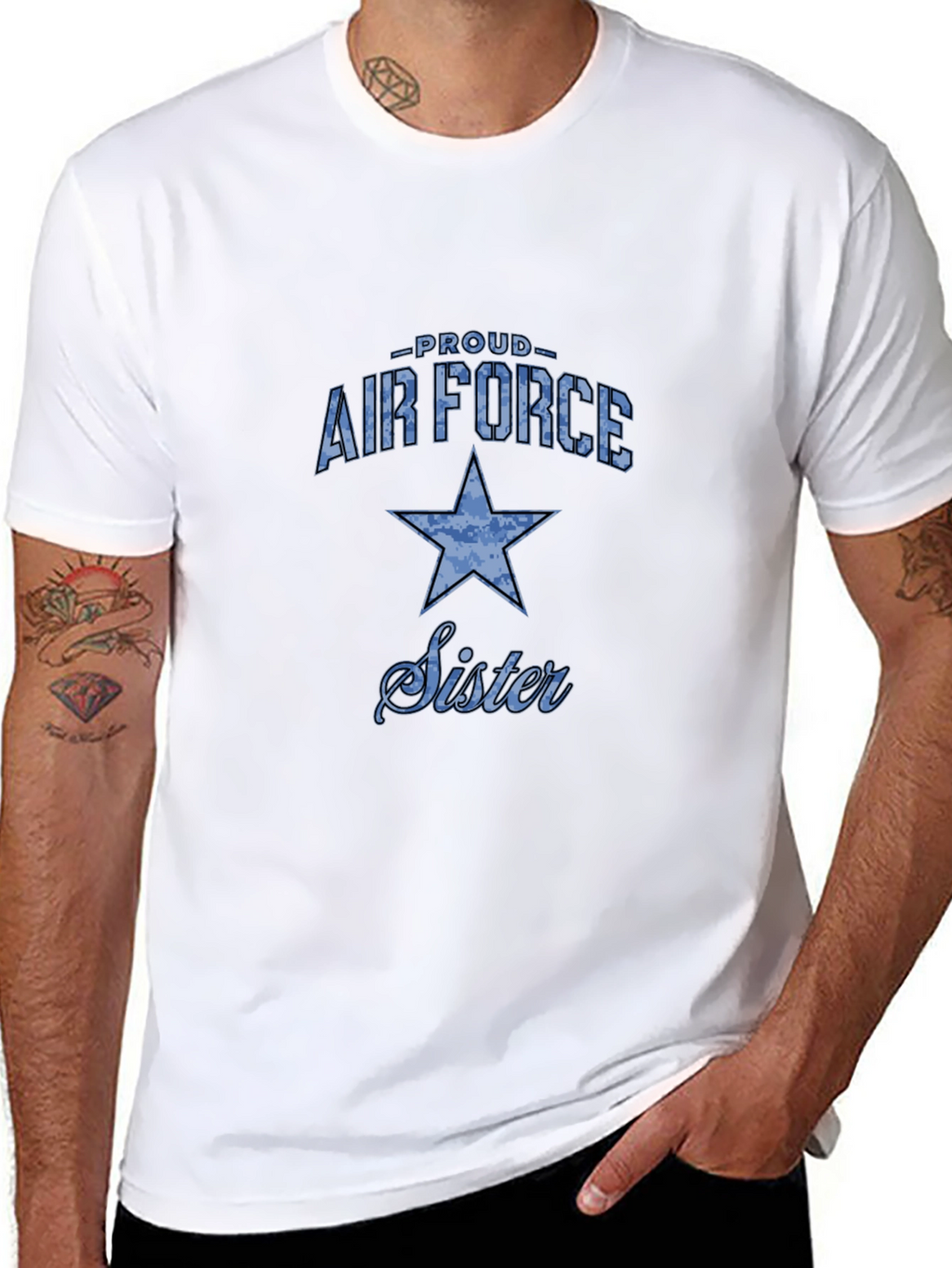 Proud Air Force Sister Graphic T-Shirt