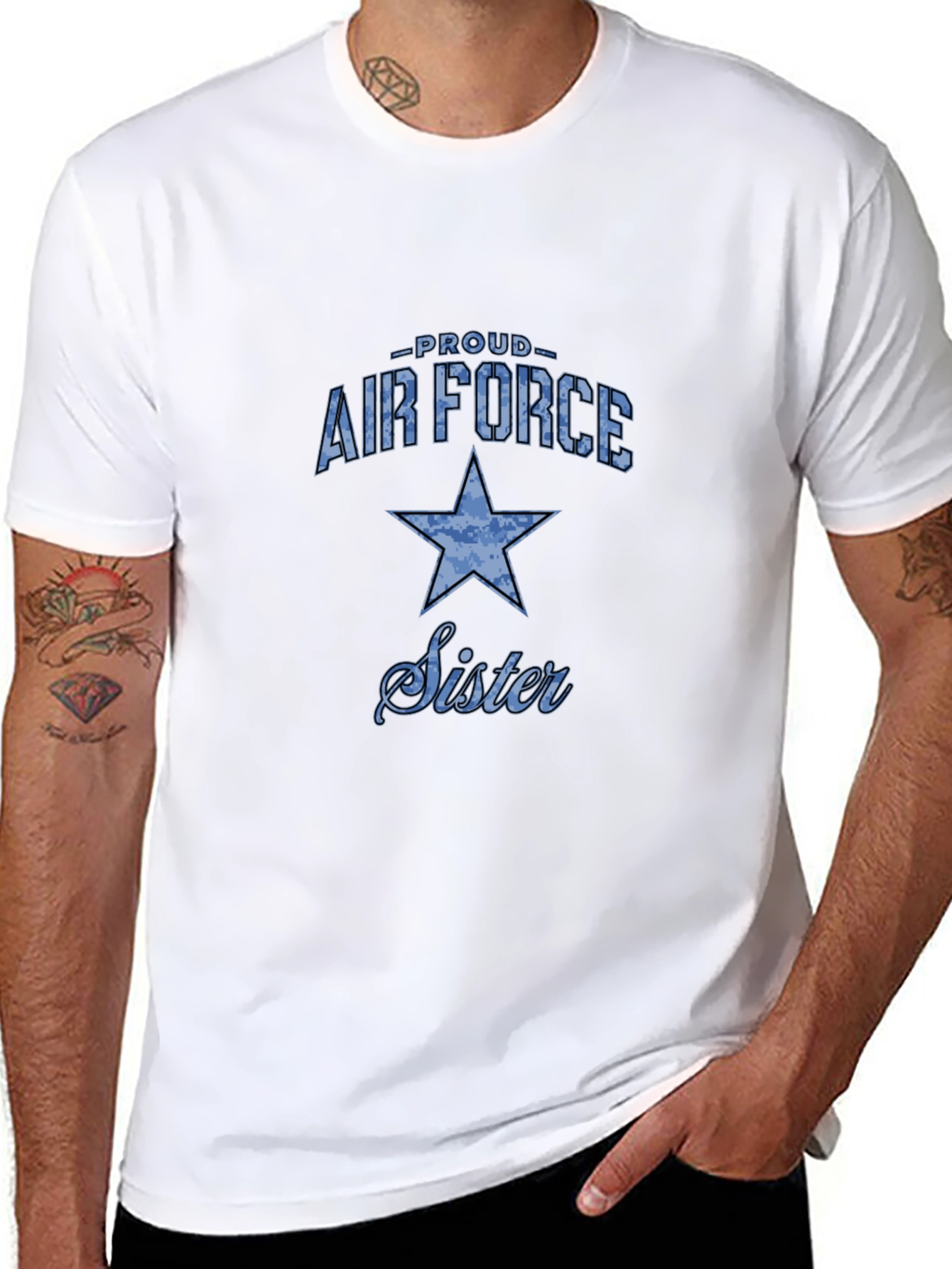 Proud Air Force Sister Graphic T-Shirt