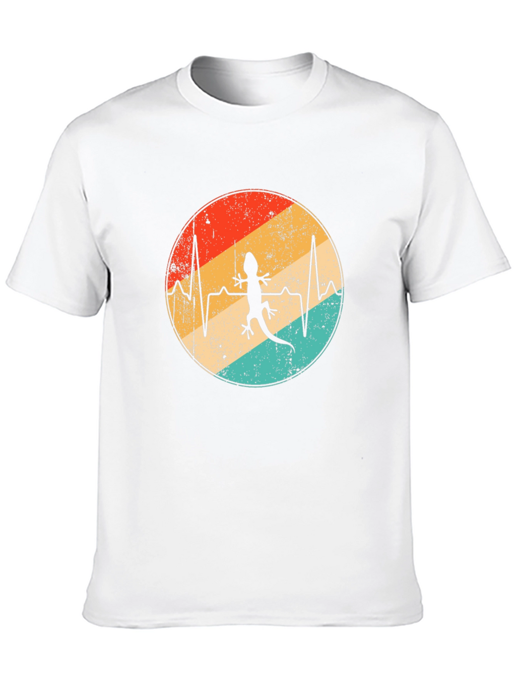 Lizard Heartbeat Graphic Tee - Retro Style