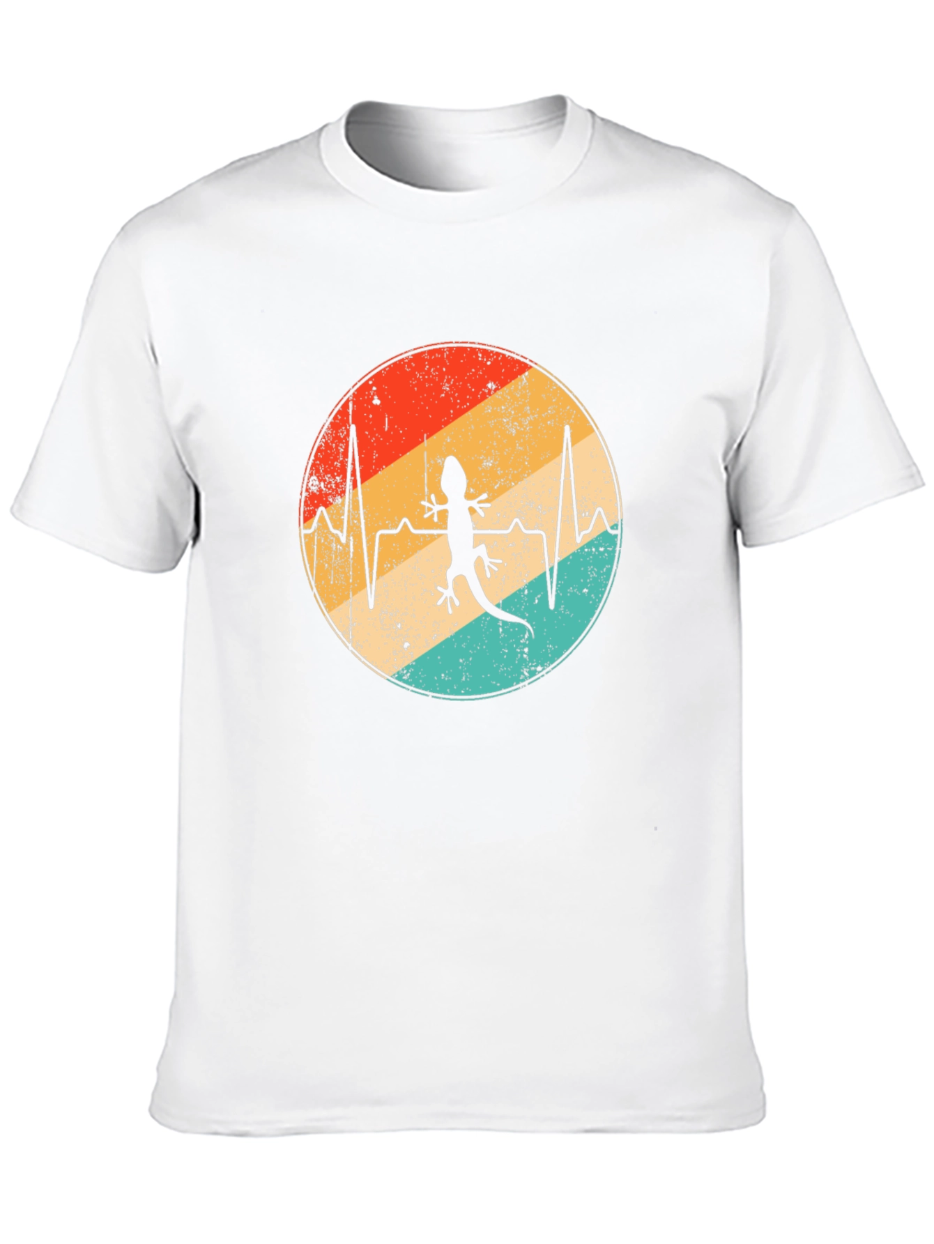 Lizard Heartbeat Graphic Tee - Retro Style