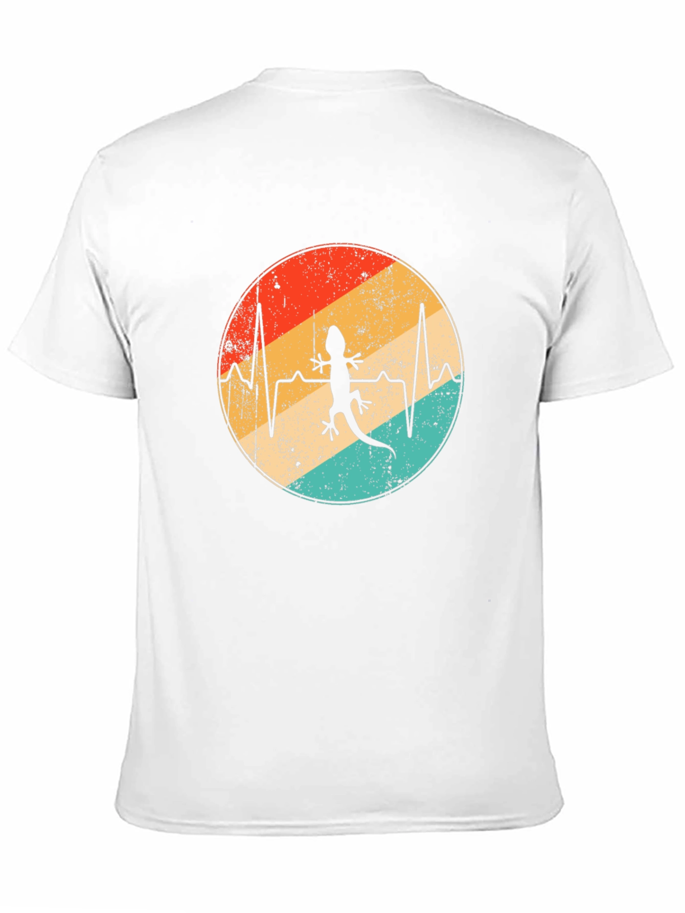 Lizard Heartbeat Graphic Tee - Retro Style
