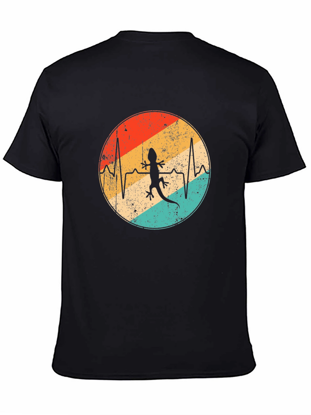 Lizard Heartbeat Graphic Tee - Retro Style