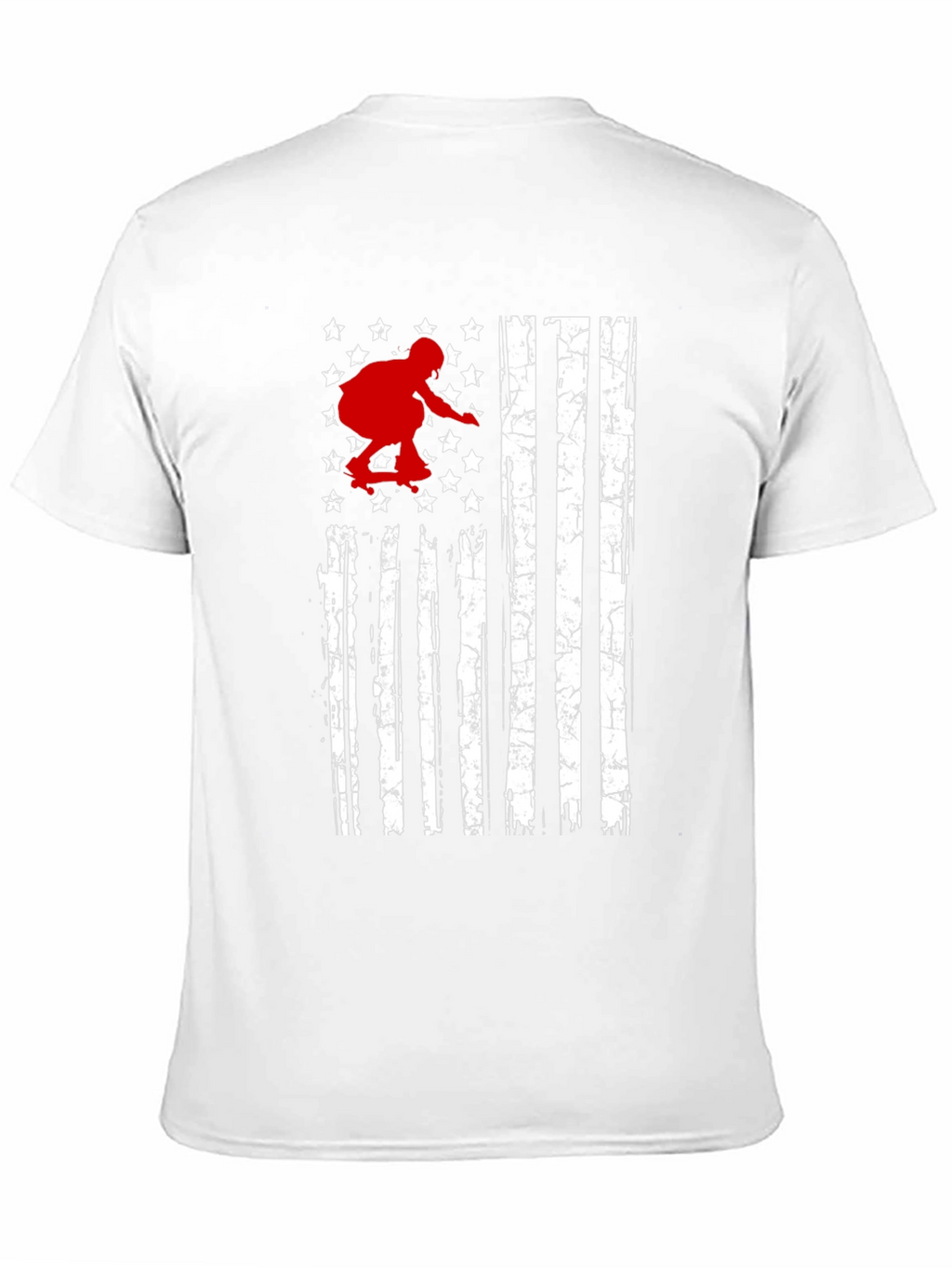 Skateboarding USA Flag Graphic T-Shirt