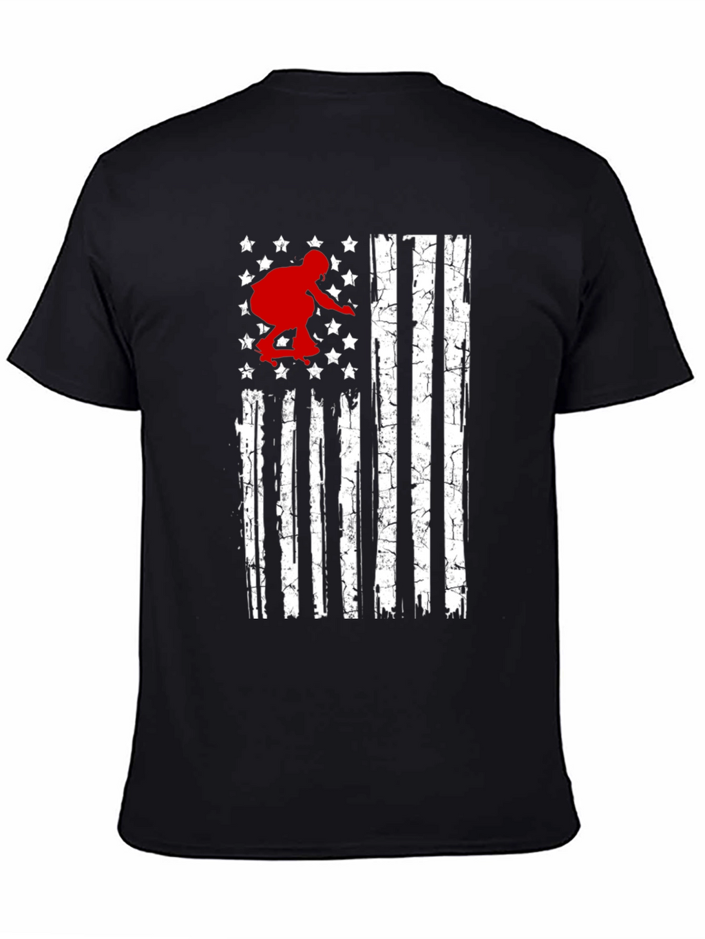 Skateboarding USA Flag Graphic T-Shirt