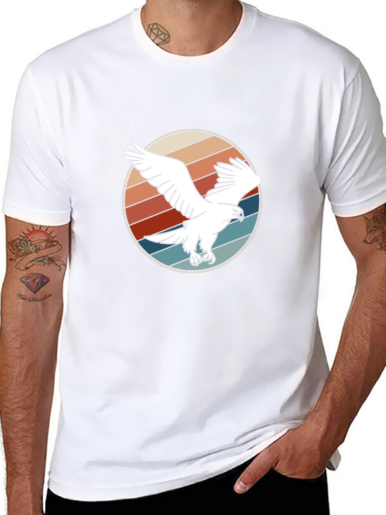 Retro Eagle Graphic Tee - Black T-Shirt