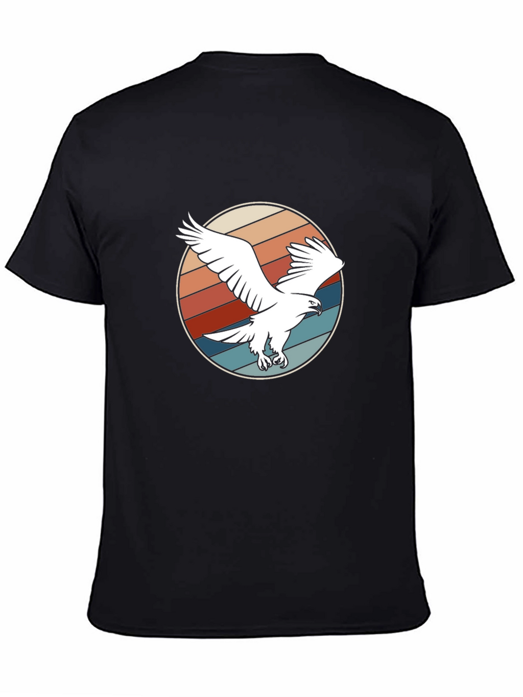 Retro Eagle Graphic Tee - Black T-Shirt