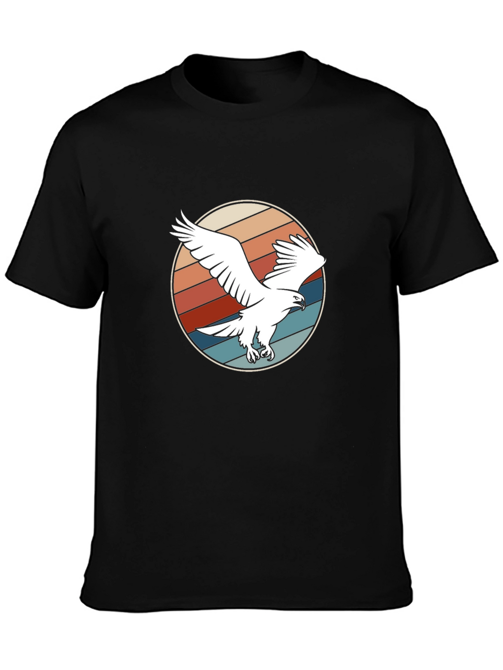 Retro Eagle Graphic Tee - Black T-Shirt