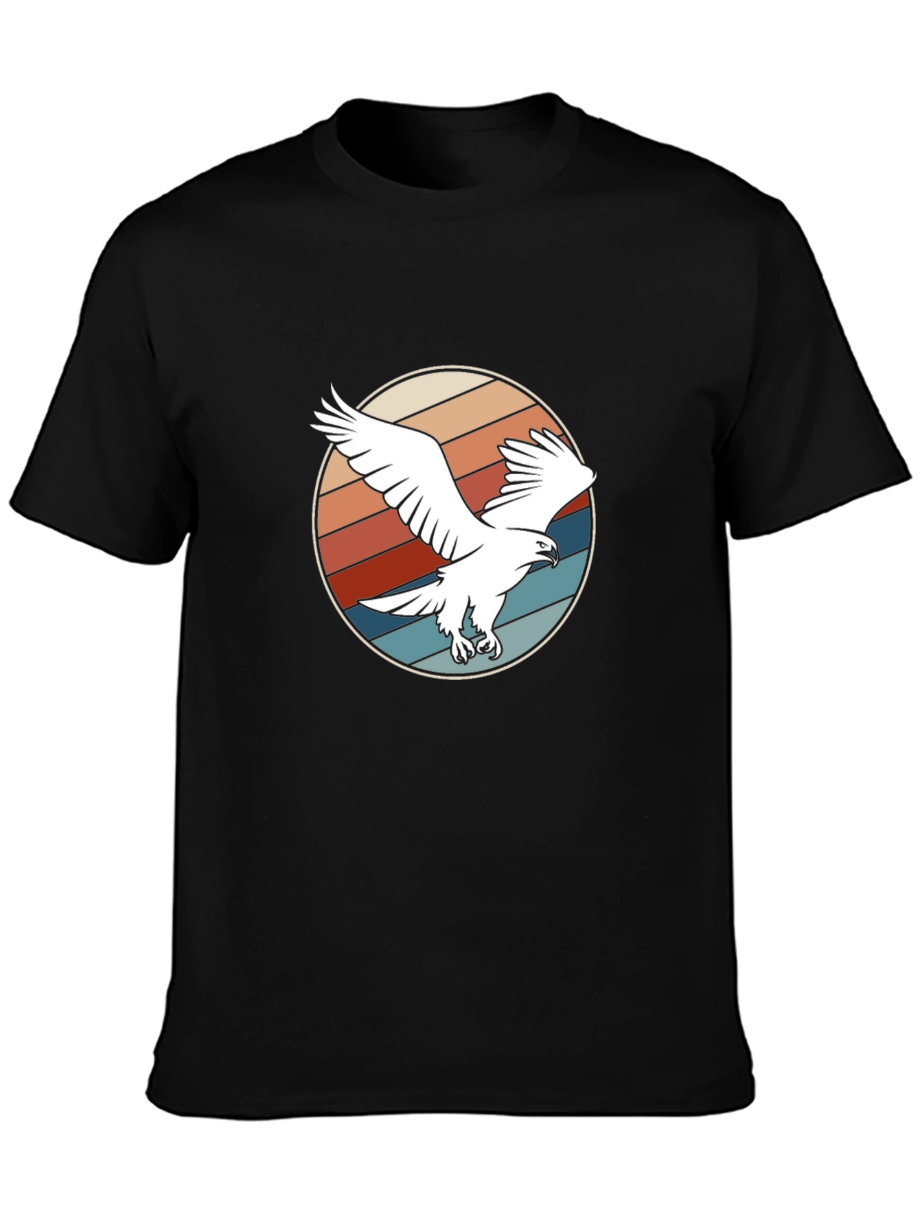 Retro Eagle Graphic Tee - Black T-Shirt